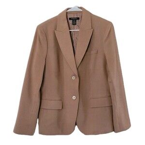 Brooks Brothers LORO PIANA Camel Hair Blazer Womens 12 Tan Career Suit Jacket